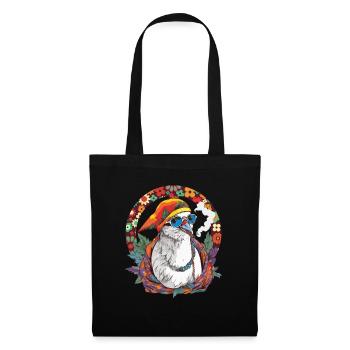 Pigeon Fumant Cannabis Herbe Hippie Peace - Sac en tissu - noir - Devant