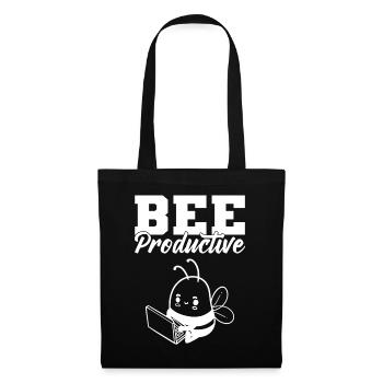 Bee Productive Office Worker - Tote Bag - black - Front