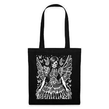 Fairycore Aesthetics Skeleton Fairy Goth Gothic G - Tote Bag - black - Front