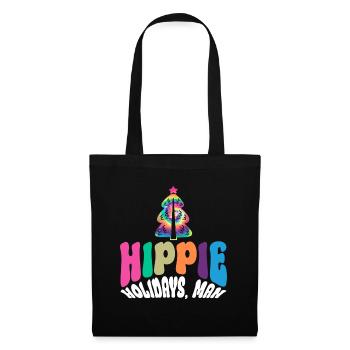 Hippie Holidays, Man - Noël hippie - Sac en tissu - noir - Devant