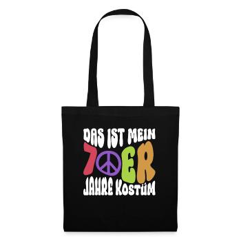 Das Ist Mein 70er Jahre Kostüm Hippie Kostüm 70er - Stoffbeutel - Schwarz - Vorne