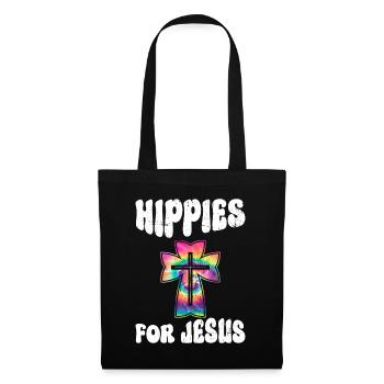 Hippies For Jesus - Hippie-Kostüm Tie Dye - Stoffbeutel - Schwarz - Vorne