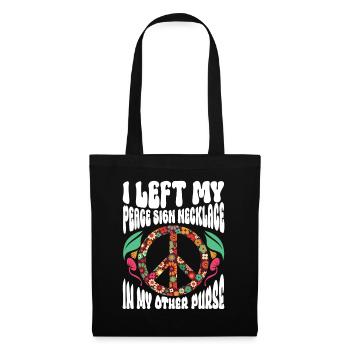 Hippie Costume Tie Dye Peace 70s - Tote Bag - black - Front