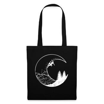 Moon and Mountaineer - Tote Bag - black - Front