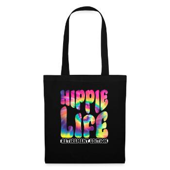 Hippie Life - Retirement Edition - Hippie Tie Dye - Stoffbeutel - Schwarz - Vorne