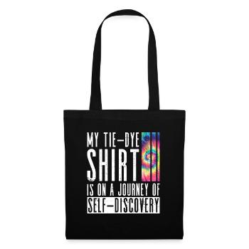 La chemise tie-dye est en voyage de découverte de soi - Hippie - Sac en tissu - noir - Devant