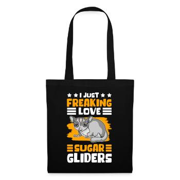 Sugar Glider Mignon Short-head Glider Cadeau - Sac en tissu - noir - Devant