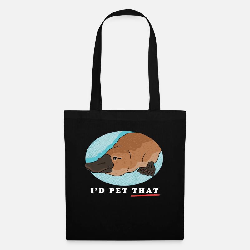Schnabeltiere Platypus Schnabeltier Geschenk - Stoffbeutel - Schwarz