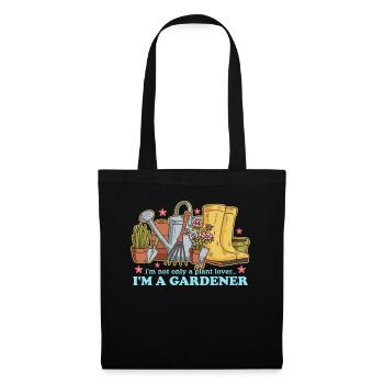 Garten Gärtner Hobbygärtner Gartenarbeit Geschenk - Stoffbeutel - Schwarz - Vorne