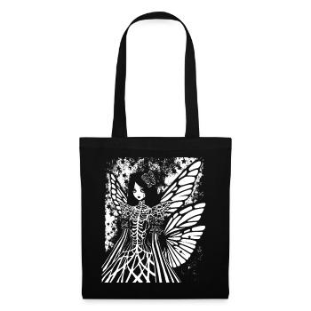Fairycore Aesthetics Skeleton Fairy Goth Gothic G - Tote Bag - black - Front
