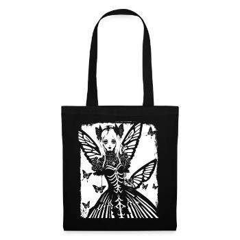 Fairycore Aesthetics Skeleton Fairy Goth Grunge G - Tote Bag - black - Front