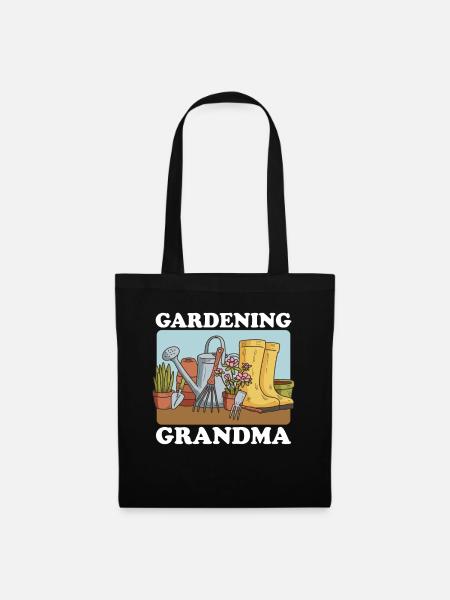 Garten Hobbygärtner Oma Gartenarbeit Geschenk - Stoffbeutel - Schwarz