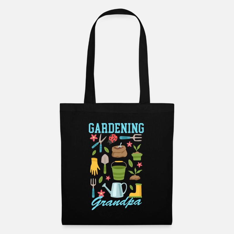 Garten Gartenarbeit Hobbygärtner Opa Geschenk - Stoffbeutel - Schwarz