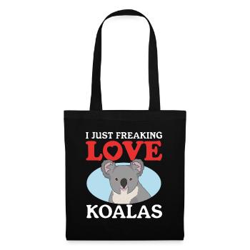 Koala Koalas Koala Bears Koala Bear Cadeau - Sac en tissu - noir - Devant