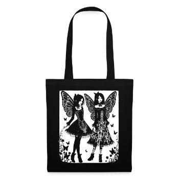 Fairycore Ästhetik Grunge Skelett Fee Goth G - Stoffbeutel - Schwarz - Vorne