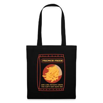 French fries fries fast food fast food gift - Tote Bag - black - Front