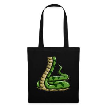 Serpent Reptilien, Pangolin, Corps de Serpent - Sac en tissu - noir - Devant
