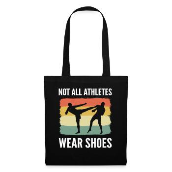 Tous les athlètes ne portent pas de chaussures Instructeur de kickboxing - Sac en tissu - noir - Devant