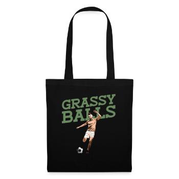 Grassy Balls - Funny Football - Tote Bag - black - Front