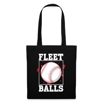 Flotte Bälle - Lustiger Baseball - Stoffbeutel - Schwarz - Vorne