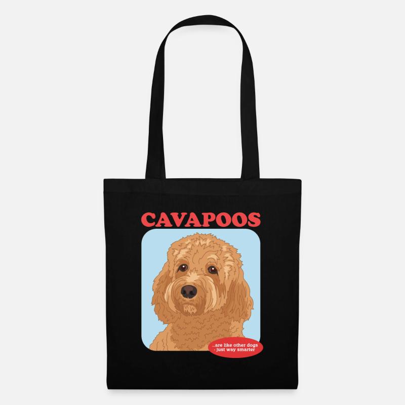Cavapoo Hunde Cavoodle Hundebesitzer Geschenk - Stoffbeutel - Schwarz