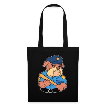 Policier canin Officier - Sac en tissu - noir - Devant