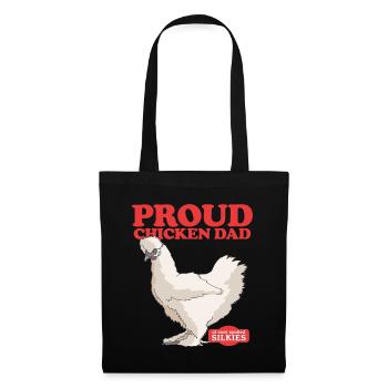 Silk Chicken Dad Chicken Silkie Silk Chickens Cadeau - Sac en tissu - noir - Devant