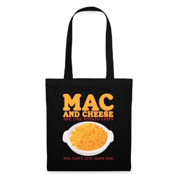 Macaroni au fromage et macaroni au fromage en cadeau - Sac en tissu - noir - Devant