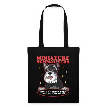Schnauzer miniature propriétaire Schnauzer chien cadeau - Sac en tissu - noir - Devant