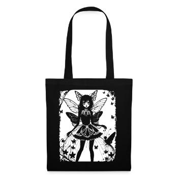 Fairycore Aesthetics Skeleton Fairy Goth Grunge G - Tote Bag - black - Front