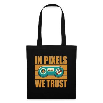 Dans Pixels, nous faisons confiance citation de jeu de la vieille école - Sac en tissu - noir - Devant