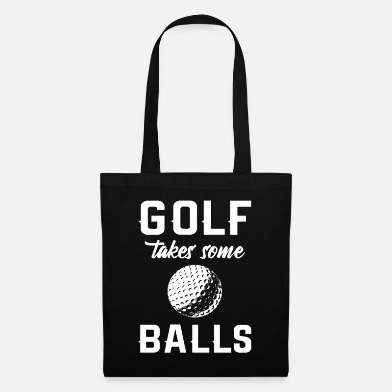 Lustiger Golfer Golfspieler - Stoffbeutel - Schwarz