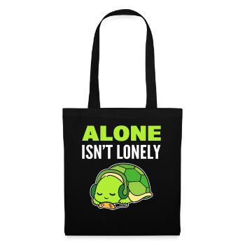 Turtle introverti mélomane - Sac en tissu - noir - Devant
