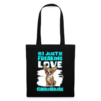 Chihuahua Hunde Hundebesitzer Chihuahuas Geschenk - Stoffbeutel - Schwarz - Vorne