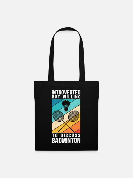 Badminton Badmintonspieler Federball Geschenk - Stoffbeutel - Schwarz