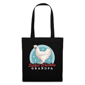 Silk Chicken Grandpa Silkie Silk Chickens Chicken Gift - Tote Bag - black - Front