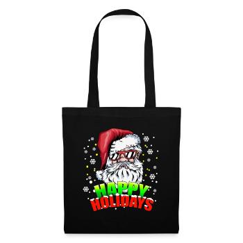 Christmas Happy Holiday Santa Claus - Tote Bag - black - Front