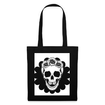 Horror Skull Skull Art Skull Gothic Heavy Metal - Tote Bag - black - Front
