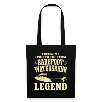 Waterskis Barefoot - Tote Bag - black - Front