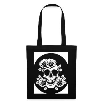 Horreur Crâne Crâne Art Crâne Gothique Heavy Metal - Sac en tissu - noir - Devant