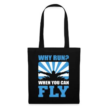 Why Run When You Can Fly Schwimmlehrer - Stoffbeutel - Schwarz - Vorne