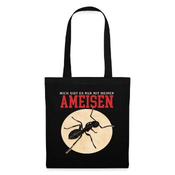 Ameisen Ameisenfarm Formicarium Ameise Geschenk - Stoffbeutel - Schwarz - Vorne