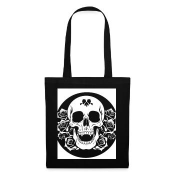Horror Skull Skull Art Skull Gothic Heavy Metal - Tote Bag - black - Front