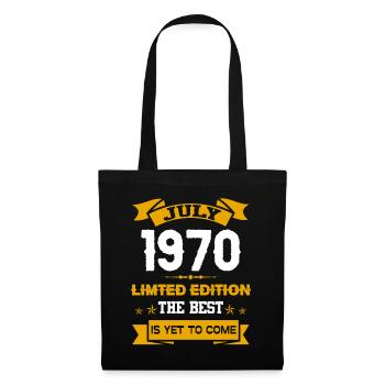 Juli 1970 Geburtstagsgeschenk - Stoffbeutel - Schwarz - Vorne