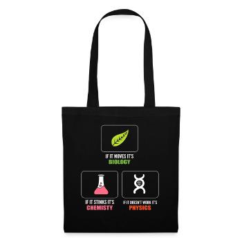 Biologie Chimie Physique Professeur de biologie - Sac en tissu - noir - Devant