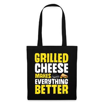 Love Grilled Cheese Men Women - Stoffbeutel - Schwarz - Vorne