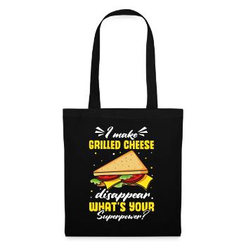 Love Grilled Cheese Men Women - Stoffbeutel - Schwarz - Vorne