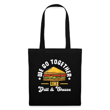 Love Grilled Cheese Men Women - Stoffbeutel - Schwarz - Vorne