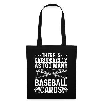 Funny Baseball Card Design - Tote Bag - black - Front