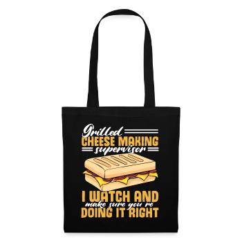 Love Grilled Cheese Men Women - Stoffbeutel - Schwarz - Vorne